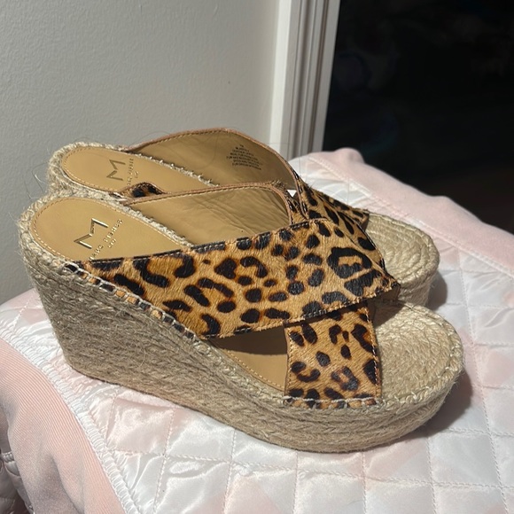 Marc Fisher Shoes - Marc Fisher Ltd. Espadrille wedge sandals, Mladenly leather upper size 7